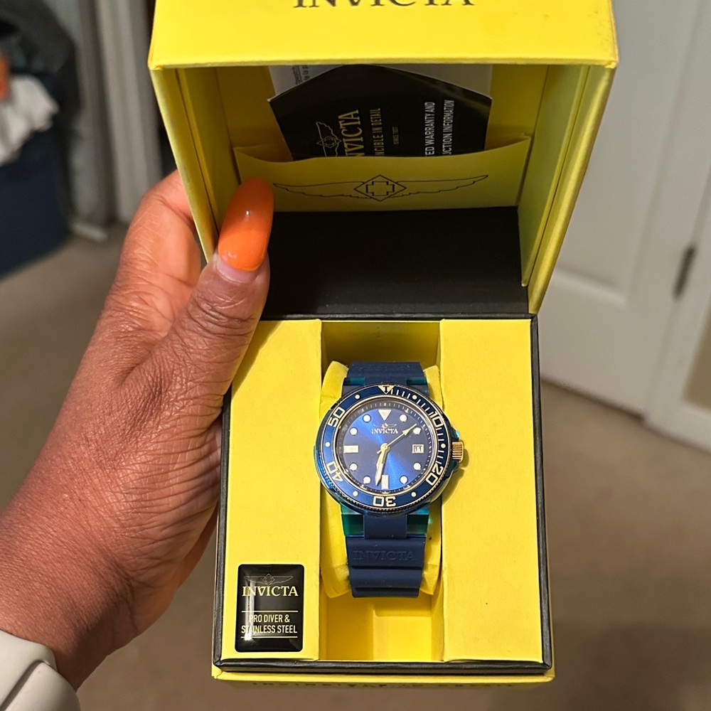 Invicta Blue and Gold Men's Watch